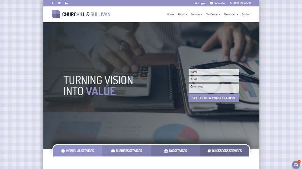 CPA Website Design 740