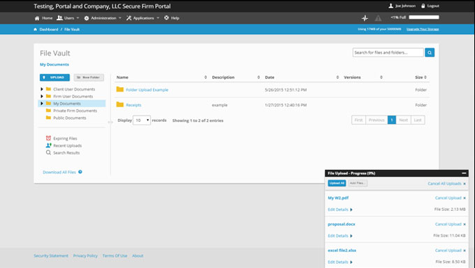 Secure Firm Portal FileVault for Accountants